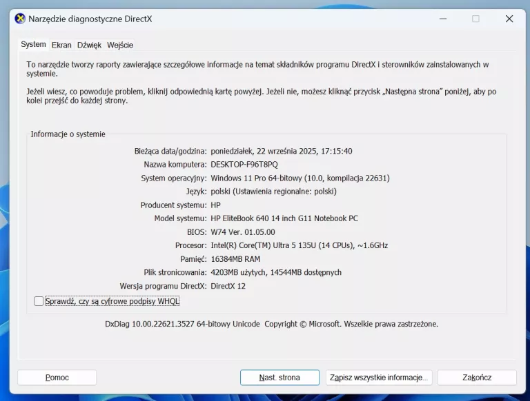 LAPTOP HP ELITEBOOK 640 G11 14,00'' ULTRA 5-135U 16GB 512GB SSD W11 QWERTZ