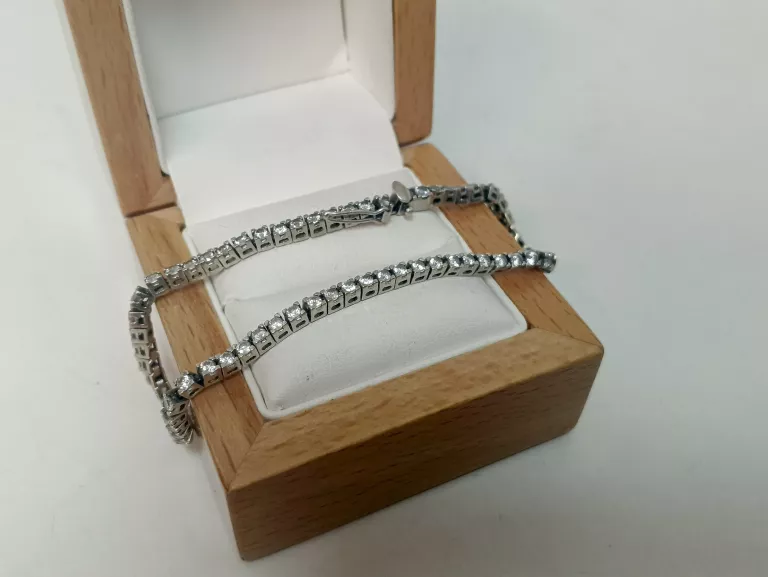 PIĘKNA ZŁOTA BRANSOLETA BIAŁE ZŁOTO 10,20 G 19 CM