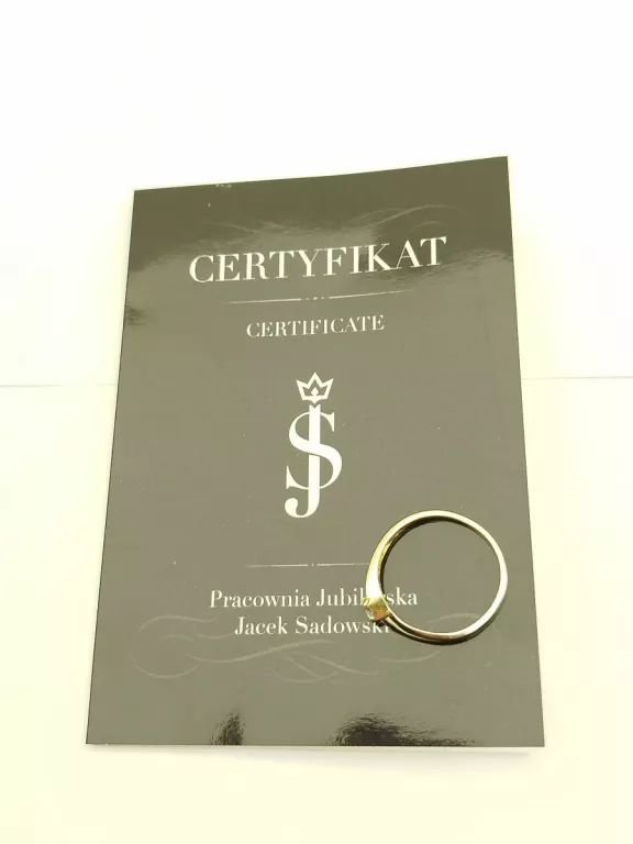 ZOTY PIERŚCIONEK Z BRYLANTEM 2,72G R19  + CERTYFIKAT
