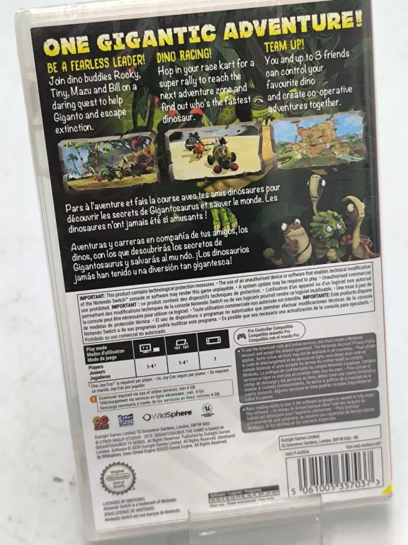 GRA NINTENDO SWITCH GIGANTOSAURUS THE GAME, KOD!!!