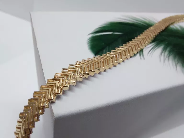 CUDNA ZŁOTA BRANSOLETKA 585 8,06G JODEŁKA 19CM