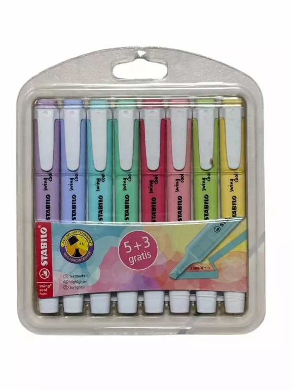 ZAKRESLACZE STABILO PASTELOWE 8PACK
