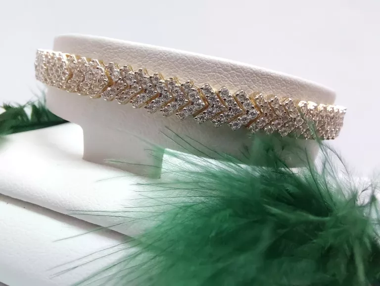 CUDNA ZŁOTA BRANSOLETKA 585 8,06G JODEŁKA 19CM
