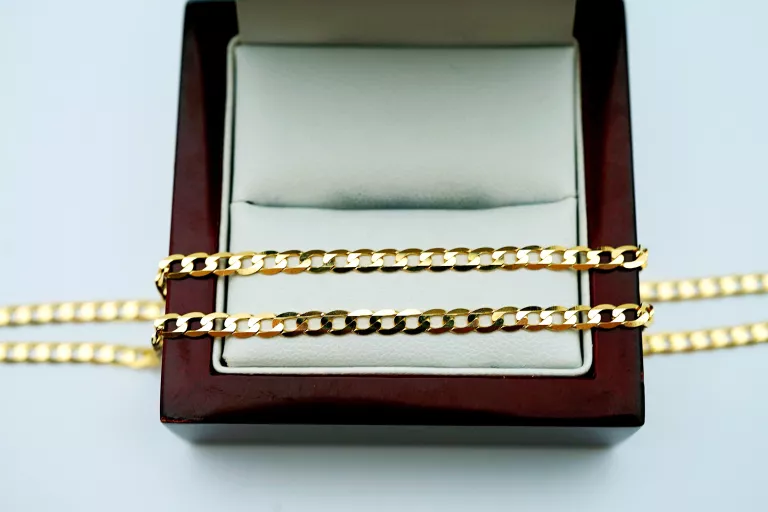 ŚLICZNY ZŁOTY ŁAŃCUSZEK PANCERKA 5,30G 375P 50CM