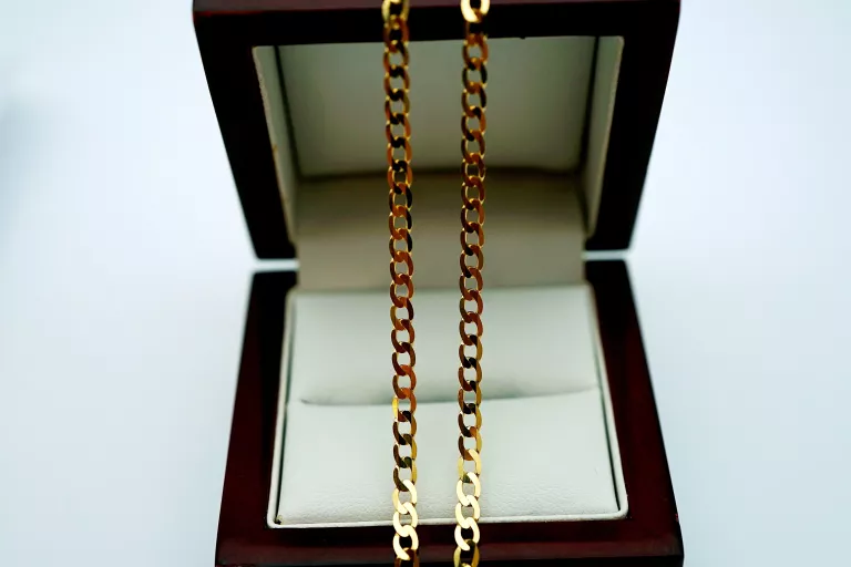 ŚLICZNY ZŁOTY ŁAŃCUSZEK PANCERKA 5,39G 375P 50CM