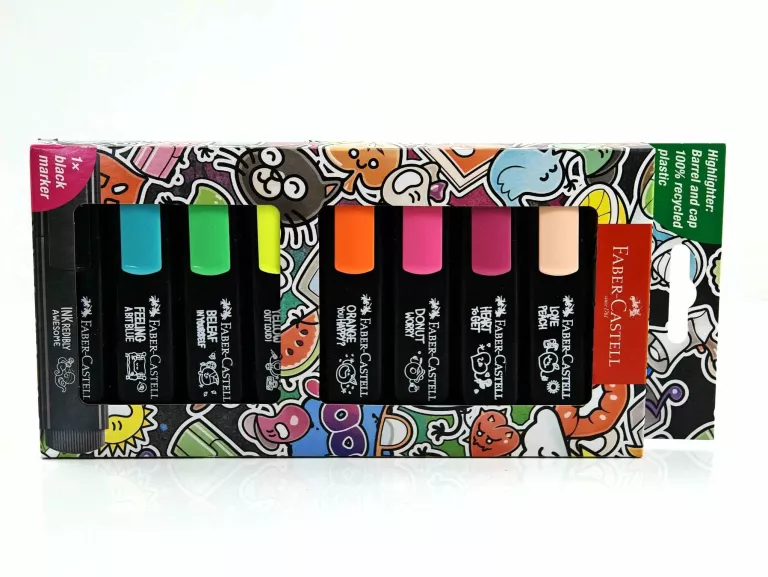 FABER-CASTELL ZAKREŚLACZE PISAKI MAZAKI MARKERY 1546 GRAFFITI 8 KOLORÓW