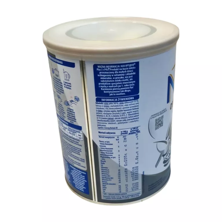 NAN OPTIPRO PLUS 3 HMO PRODUKT NA BAZIE MLEKA DLA MAŁYCH DZIECI 800 G