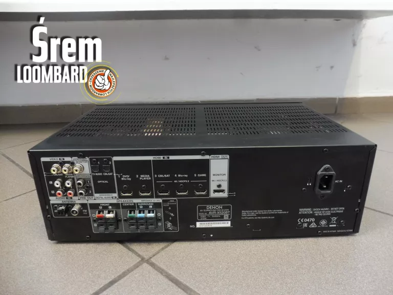 WZMACNIACZ/AMPLITUNER DENON AVR-X520BT, PILOT, KABEL, DB STAN!