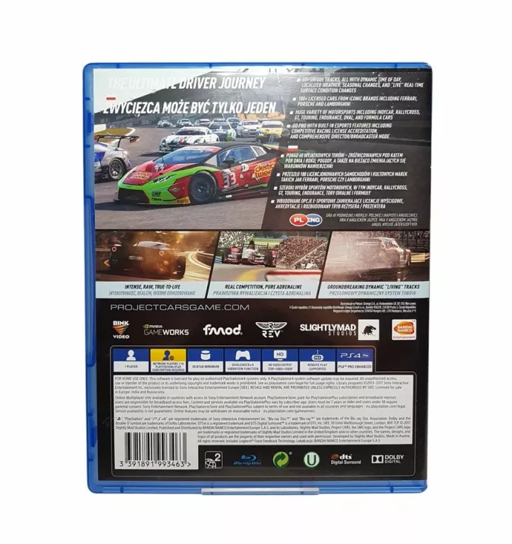 GRA PS4 PROJECT CARS 2