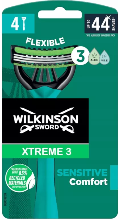WILKINSON SWORD XTREME 3 SENSITIVE COMFORT MASZYNKA JEDNORAZOWA 4 SZTUKI