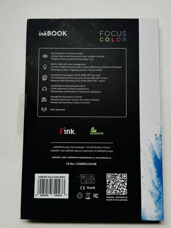 CZYTNIK EBOOKÓW INKBOOK FOCUS COLOR 7,8" 32GB BT USB-C CZARNY