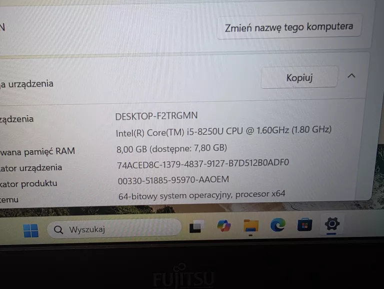 LAPTOP FUJITSU LIFEBOOK U758 I5-8350U| |8GB RAM