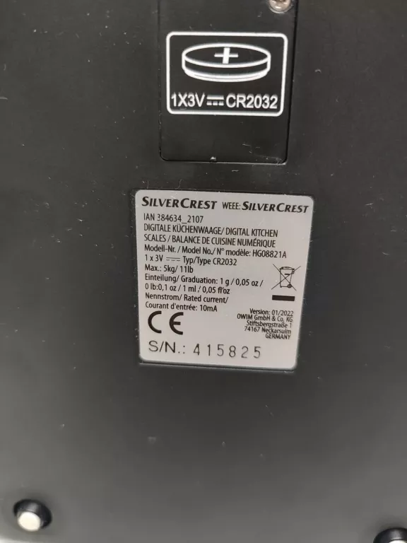 WAGA KUCHENNA CYFROWA 5 KG SILVERCREST ŁAPACZ SNÓW