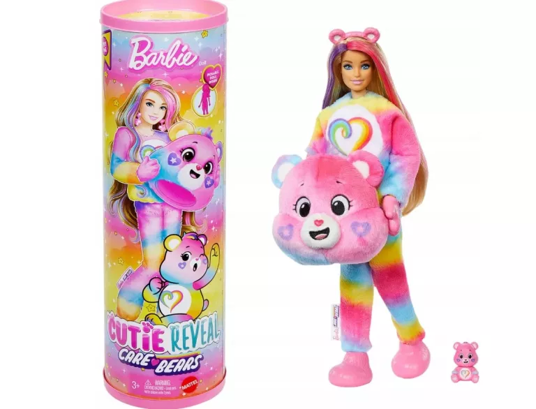 LALKA BARBIE REVEAL CARE BEARS - RÓŻOWA