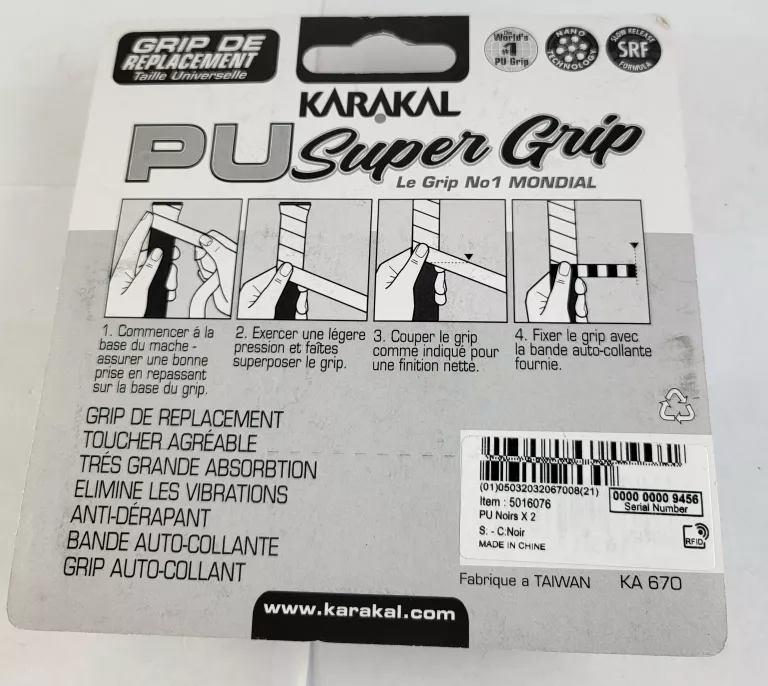 OWIJKA DO RAKIET KARAKAL PU SUPER GRIP MONDIAL 2SZT