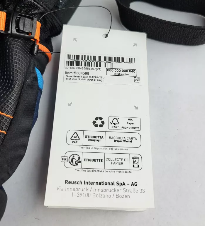 DZIECIĘCE RĘKAWICE NARCIARSKIE REUSCH CHRIS R-TEX XT JUNIOR 5,5