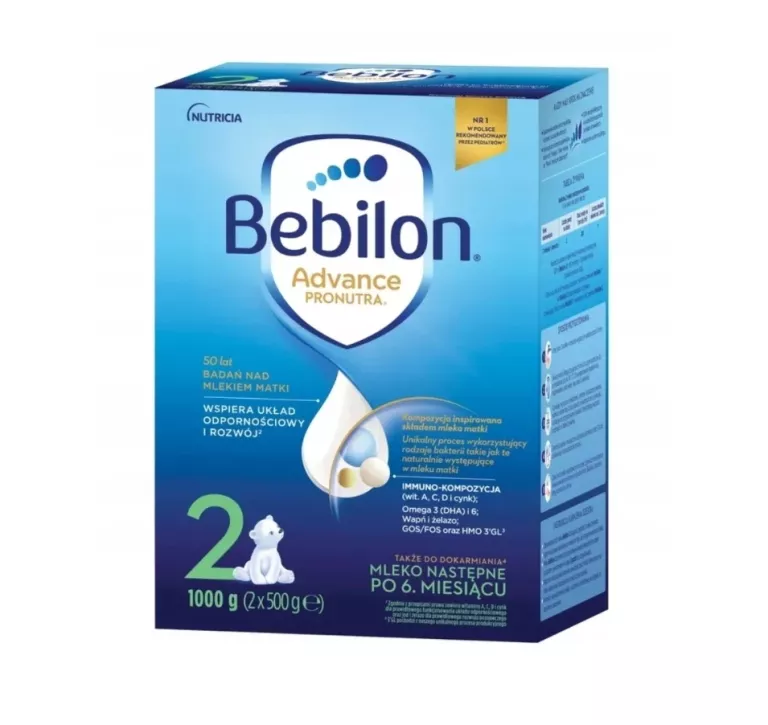 MLEKO BEBILON ADVANCE PRONUTRA 2, PO 6. MIESIĄCU, 1000 G