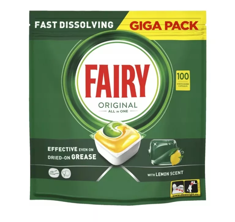 FAIRY ORIGINAL ALL IN ONE LEMON - KAPSUŁKI DO ZMYWARKI 100SZT