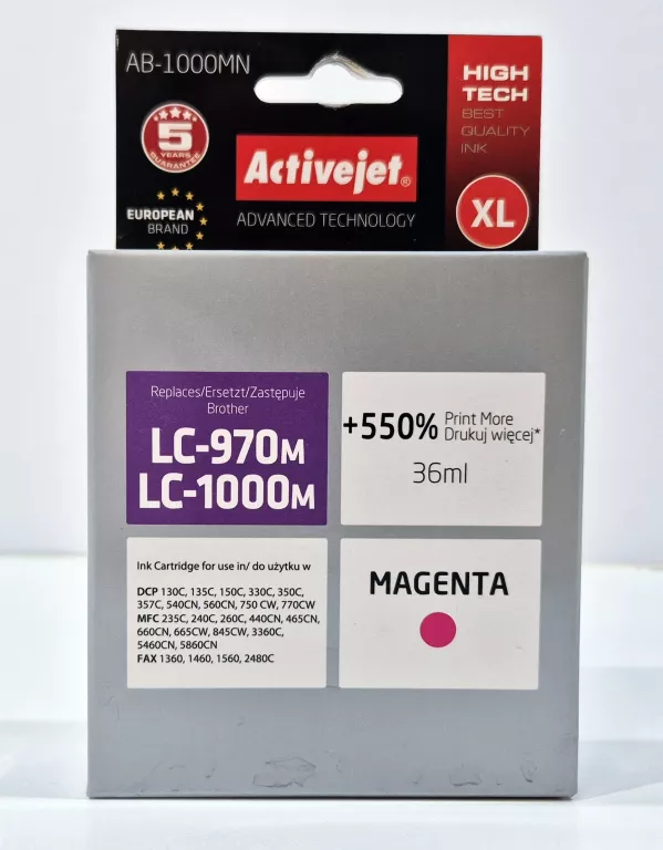 ACTIVEJET XL AB-1000MN MAGENTA LC-970M LC-1000M