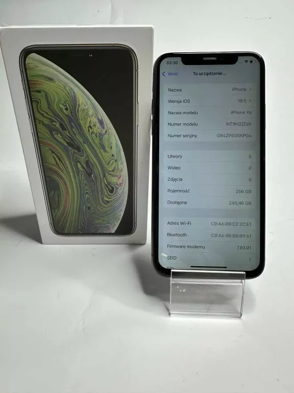TELEFON APPLE IPHONE XS 256GB. BATERIA 96%