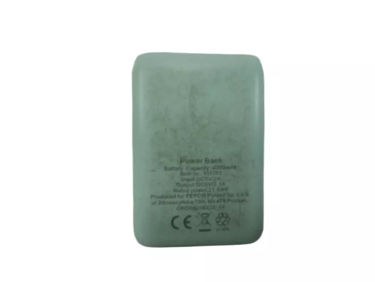 POWERBANK 6000MAH TURKUSOWY STAN DOSTATECZNY