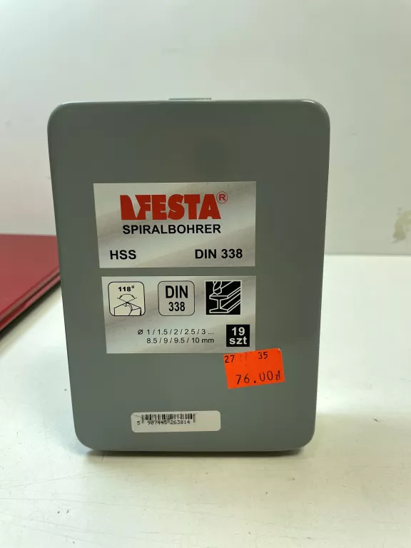 WIERTŁA FESTA HSS DIN 338 19 SZT