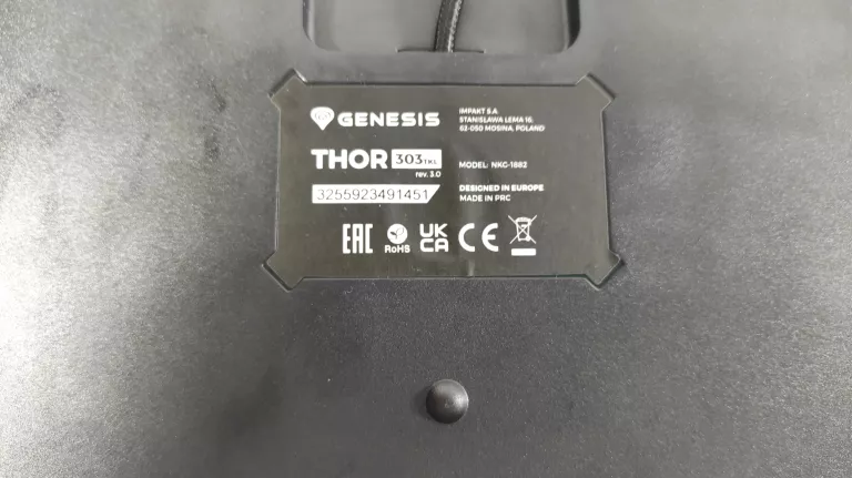 KLAWIATURA GENESIS THOR 303 TKL
