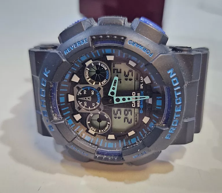 ZEGAREK CASIO GA-100 CZARNO-NIEBIESKI