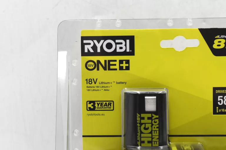 RYOBI AKUMULATOR LITHIUM+ HIGH ENERGY 8.0AH 18V ONE+ RB1880T
