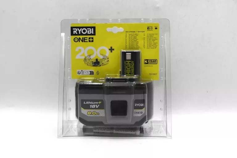 RYOBI AKUMULATOR LITHIUM+ HIGH ENERGY 8.0AH 18V ONE+ RB1880T