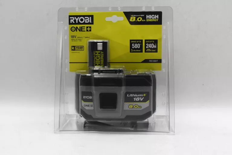 RYOBI AKUMULATOR LITHIUM+ HIGH ENERGY 8.0AH 18V ONE+ RB1880T