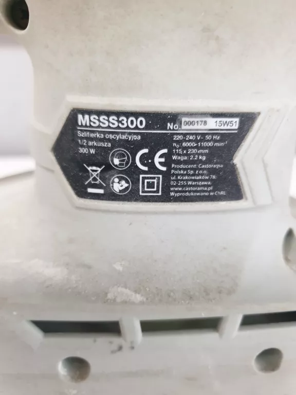 SZLIFIERKA OSCYLACYJNA MACALLISTER MSSS300