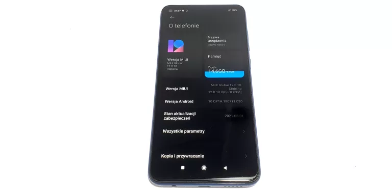 TELEFON REDMI NOTE 9 3GB/64GB MODEL M2003J15SG