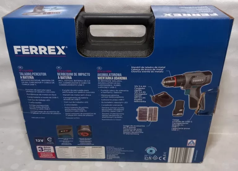 WIERTARKA UDAROWA FERREX KOMPLET