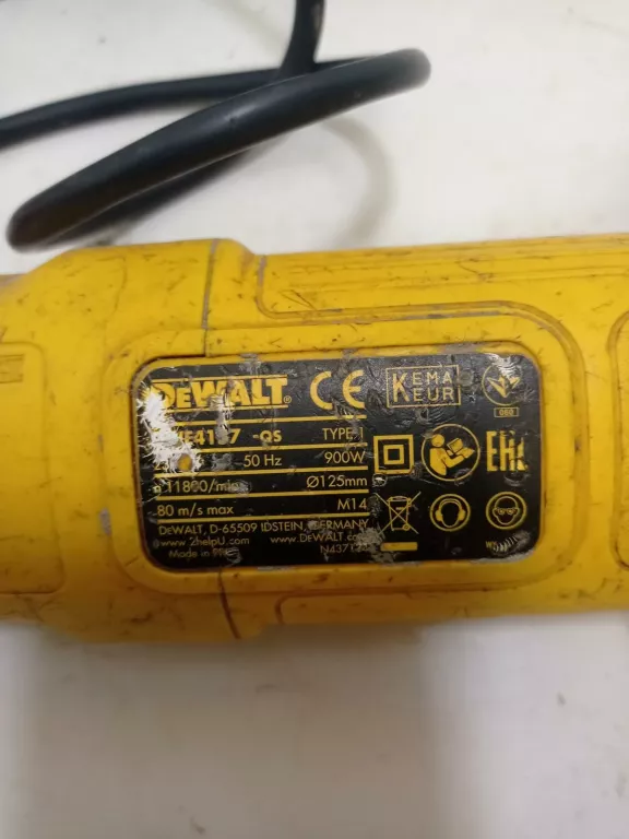 SZLIFIERKA KĄTOWA DEWALT DWE 4137