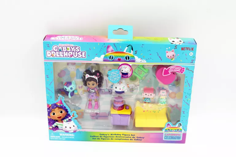 KOCI DOMEK GABI ZESTAW URODZINOWY CAKEY CAT GABBY'S DOLLHOUSE FIGURKI + AK