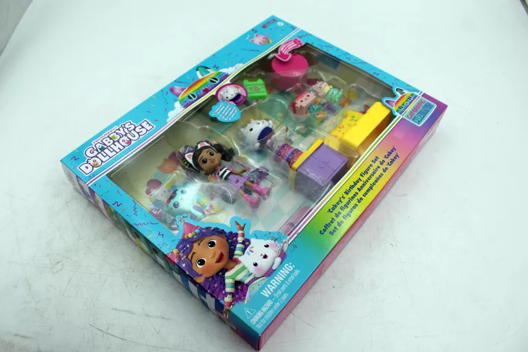 KOCI DOMEK GABI ZESTAW URODZINOWY CAKEY CAT GABBY'S DOLLHOUSE FIGURKI + AK