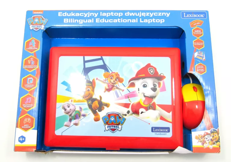 DWUJĘZYCZNY LAPTOP EDUKACYJNY LEXIBOOK PSI PATROL POL/ANG