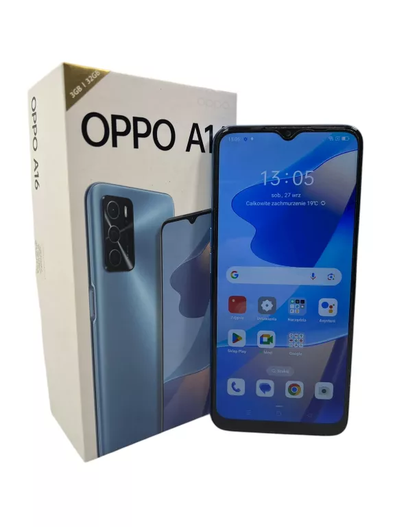 TELEFON OPPO A16 3 GB / 32 GB 4G (LTE) CZARNY 6,52" 5000MAH DUAL SIM