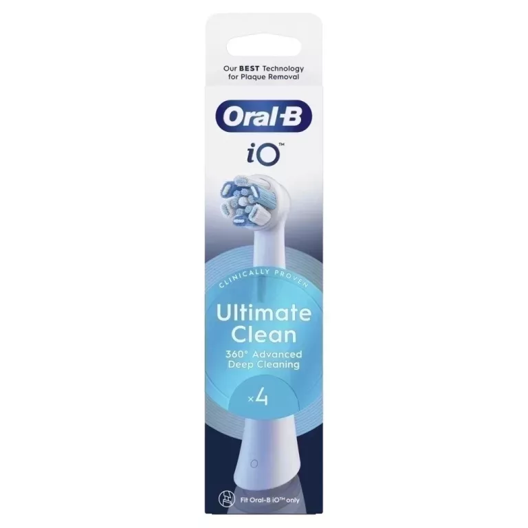 ORYGINALNE KOŃCÓWKI DO SZCZOTECZKI ORAL-B IO ULTIMATE CLEAN 4 SZTUKI BIAŁE