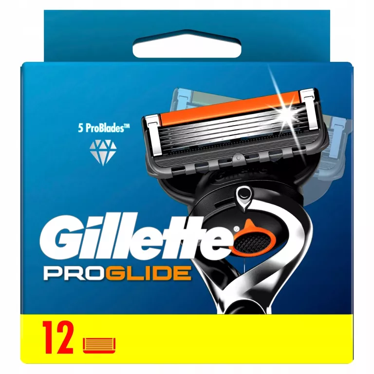 GILLETTE PROGLIDE ORYGINALNE OSTRZA WYMIENNE DO MASZYNKI 12 SZTUK