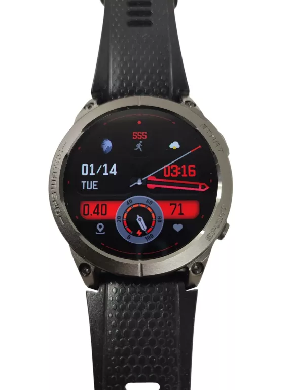 SMARTWATCH ZEBLAZE STRATOS 3 GPS PL MENU SPORT PULSOMETR ROZMOWY