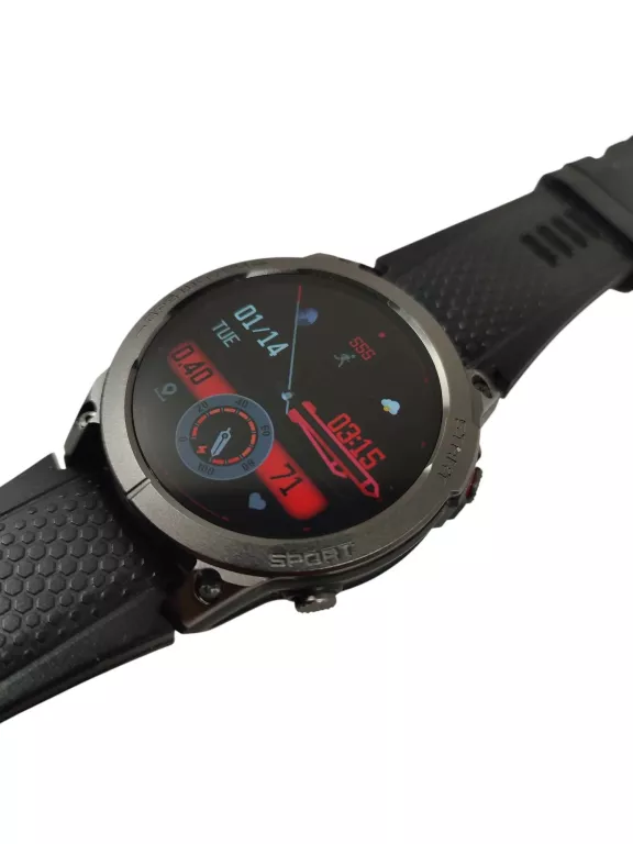 SMARTWATCH ZEBLAZE STRATOS 3 GPS PL MENU SPORT PULSOMETR ROZMOWY