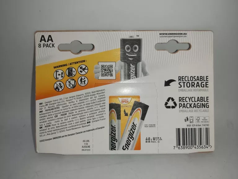 BATERIE ENERGIZER AA 8 SZT ALKALINE