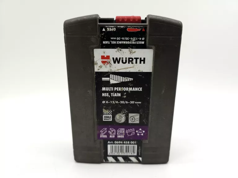 WURTH WIERTŁA STOPNIOWE, SPIRALNE HSS 4-30MM TIALN