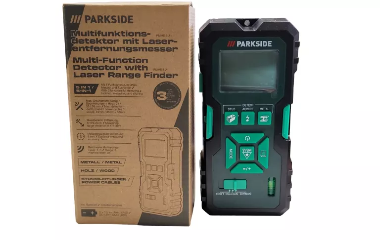 DETEKTOR WIELOFUNKCYJNY 5W1 Z DALMIERZEM PARKSIDE PMME 5 A *STAN FABRYCZNY