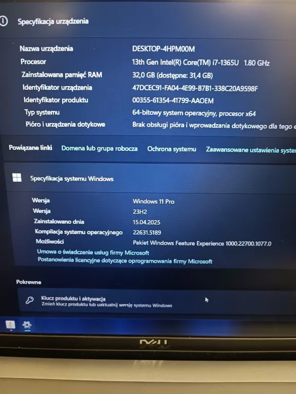 LAPTOP DELL LATITUDE 7640 32GB 1TB ZASIALCZ