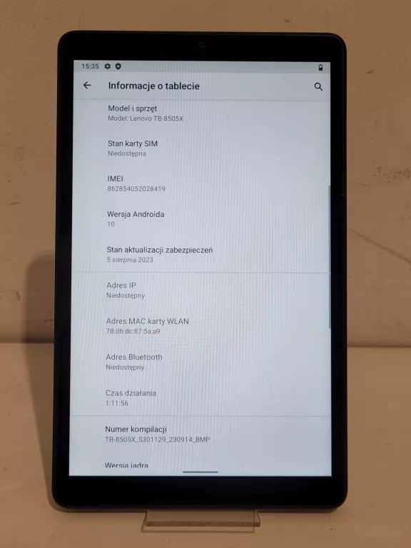TABLET 8" LENOVO TAB M8 MODEL TB-8505X 2/32 GB ZESTAW
