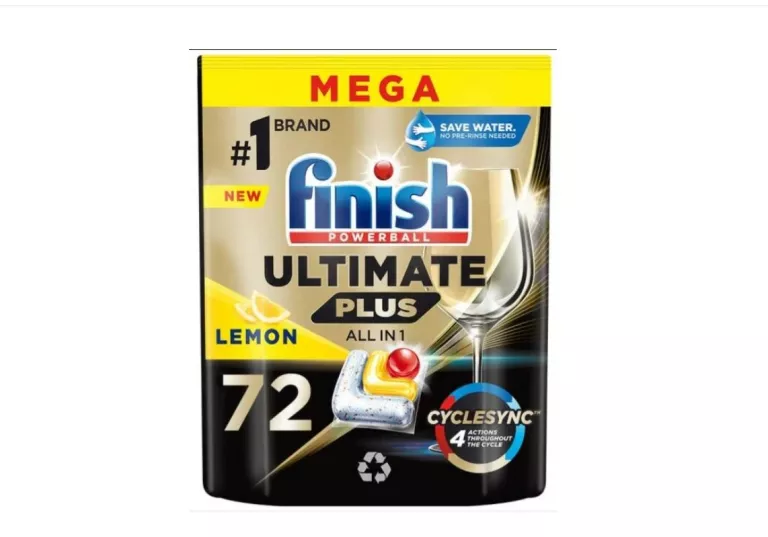KAPSUŁKI TABLETKI DO ZMYWARKI FINISH ULTIMATE PLUS ALLIN1 LEMON 72 SZTUKI