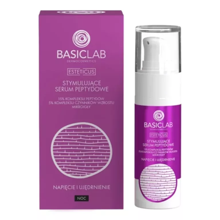 SERUM PEPTYDOWE Z 15% KOMPLEKSEM PEPTYDOWYM I MIKROIGŁAMI BASICLAB 30 ML